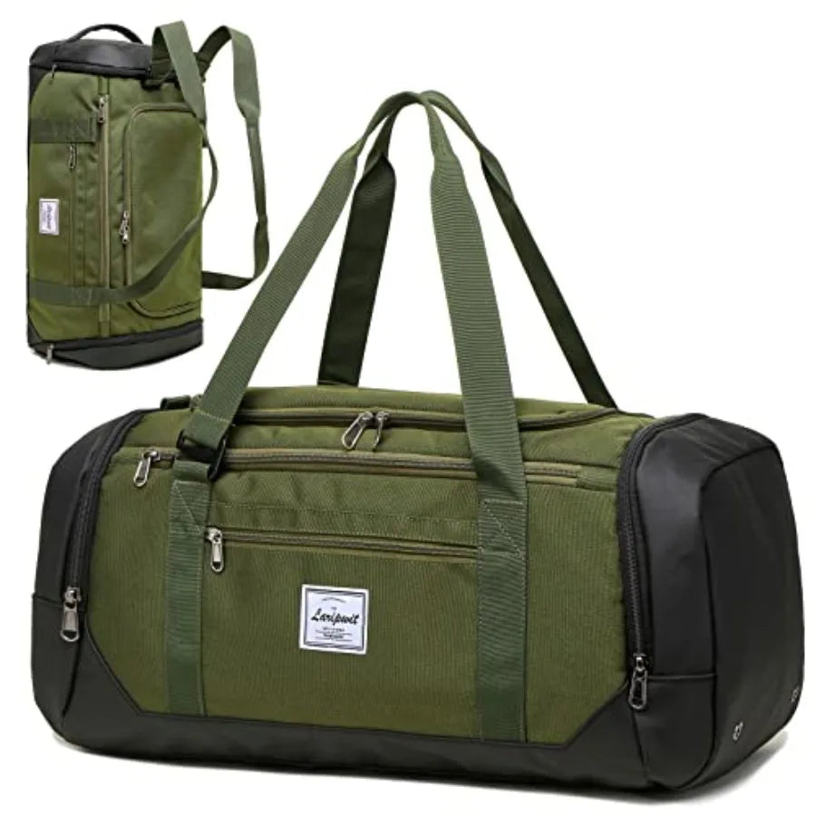 Travel Duffle Bag for men 40L Medium Sports Gym Bag with Wet Pocket and Shoes Compartment Weekender Overnight Backpack for Trav