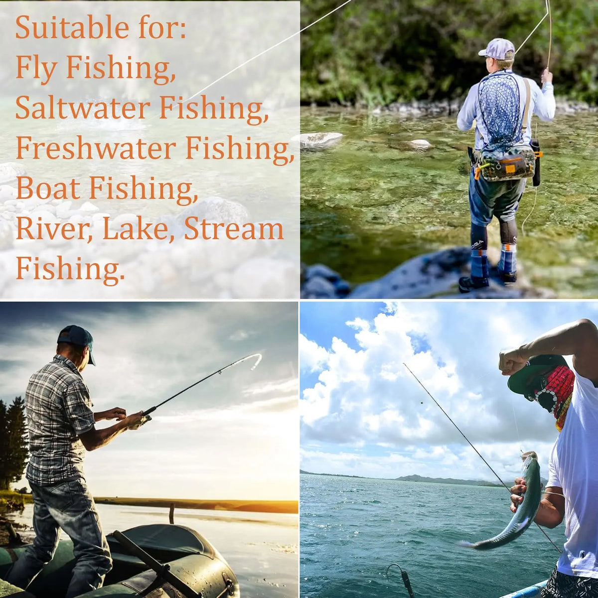 Fishing Net for Trout, Fly Fishing Net with Soft Rubber Mesh, Wooden Handle Fishing Net for Freshwater & Saltwater Fishing, Catch and Release, Gift for Anglers & Fly Fishing Enthusiasts