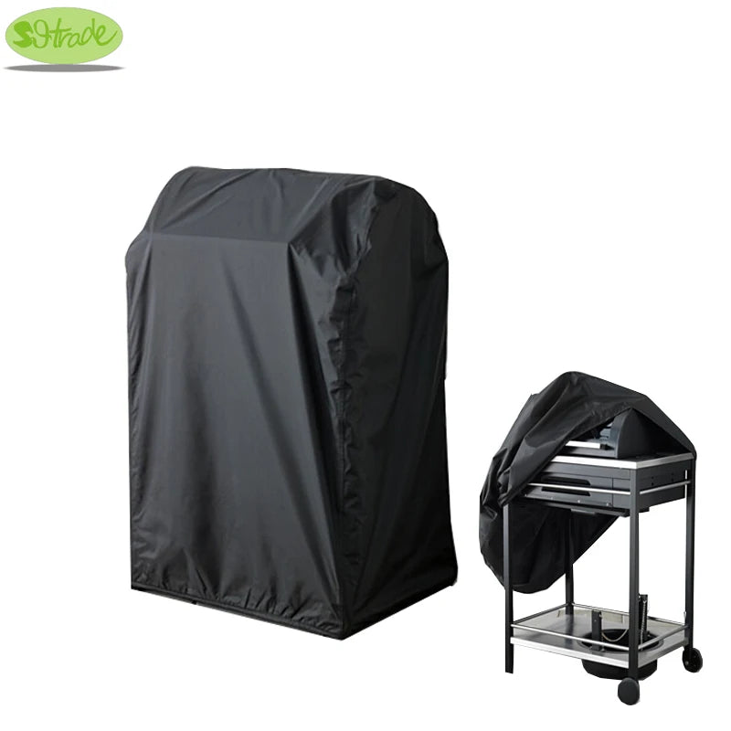 Black BBQ Cover 72x52x110H Waterproof Oxford Barbecue Grill Cover Custom Made BBQ Grill Outdoor Furniture Protective Cover