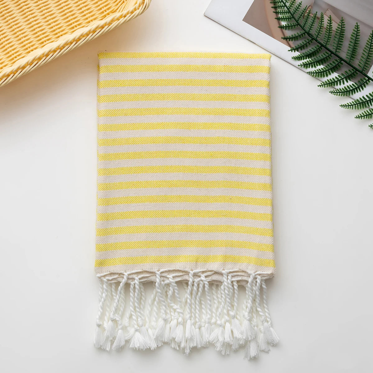 Cotton Turkish Striped Beach Towel 90*180CM Sauna Spa Gym Sport Fitness Fringed Bath Towel Kitchen Soft Absorbent Quick Drying