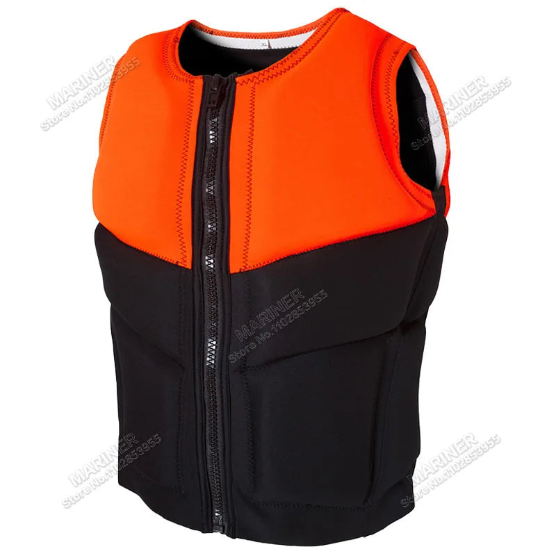 Adult Life Jacket, CE/PPE Certification, Neoprene Vest, Great For Water Sports -Boating, Jet Ski, Surfing,Kayak,Paddle Boarding