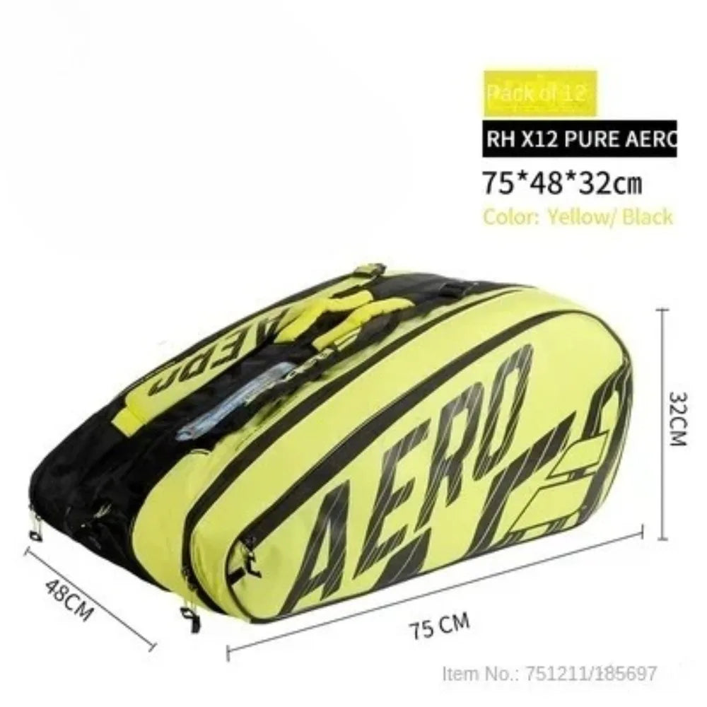 Tennis Backpack PURE Aero  Tennis Bag for 3/6 /12 Tennis Rackets Padel  Badminton Pickleball Racket Raquete Bag