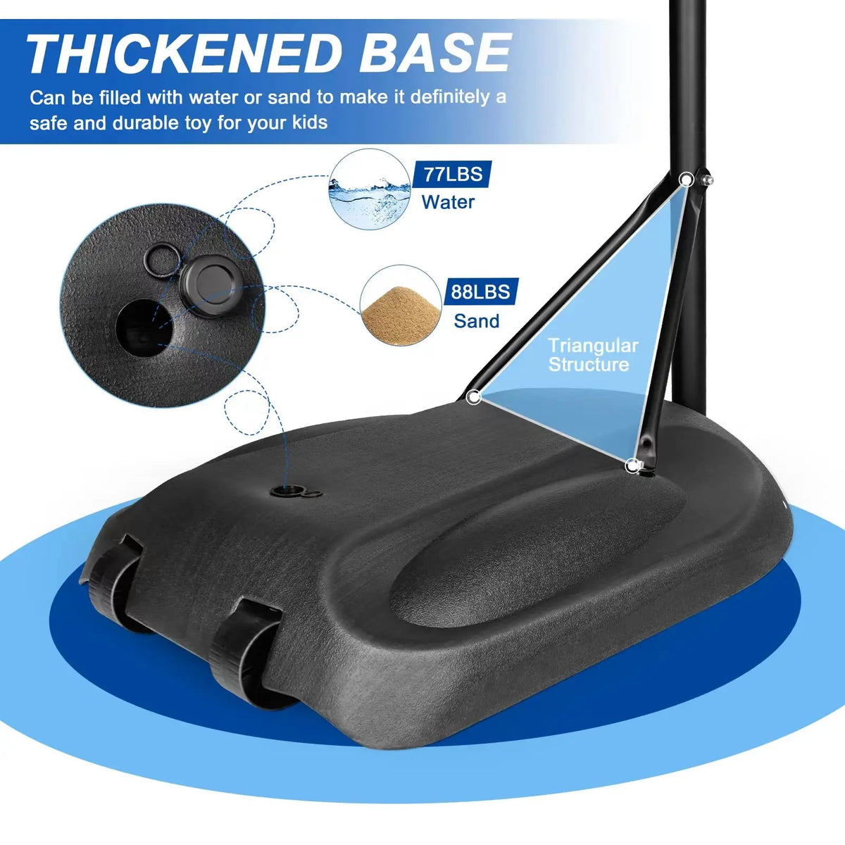 Basketball Hoop Outdoor, 7.5-9.2Ft Adjustable, Portable Basketball Hoop with 32'' Shatterproof Backboard, Small Basketballs Goal for Backyard Driveway Poolside Room