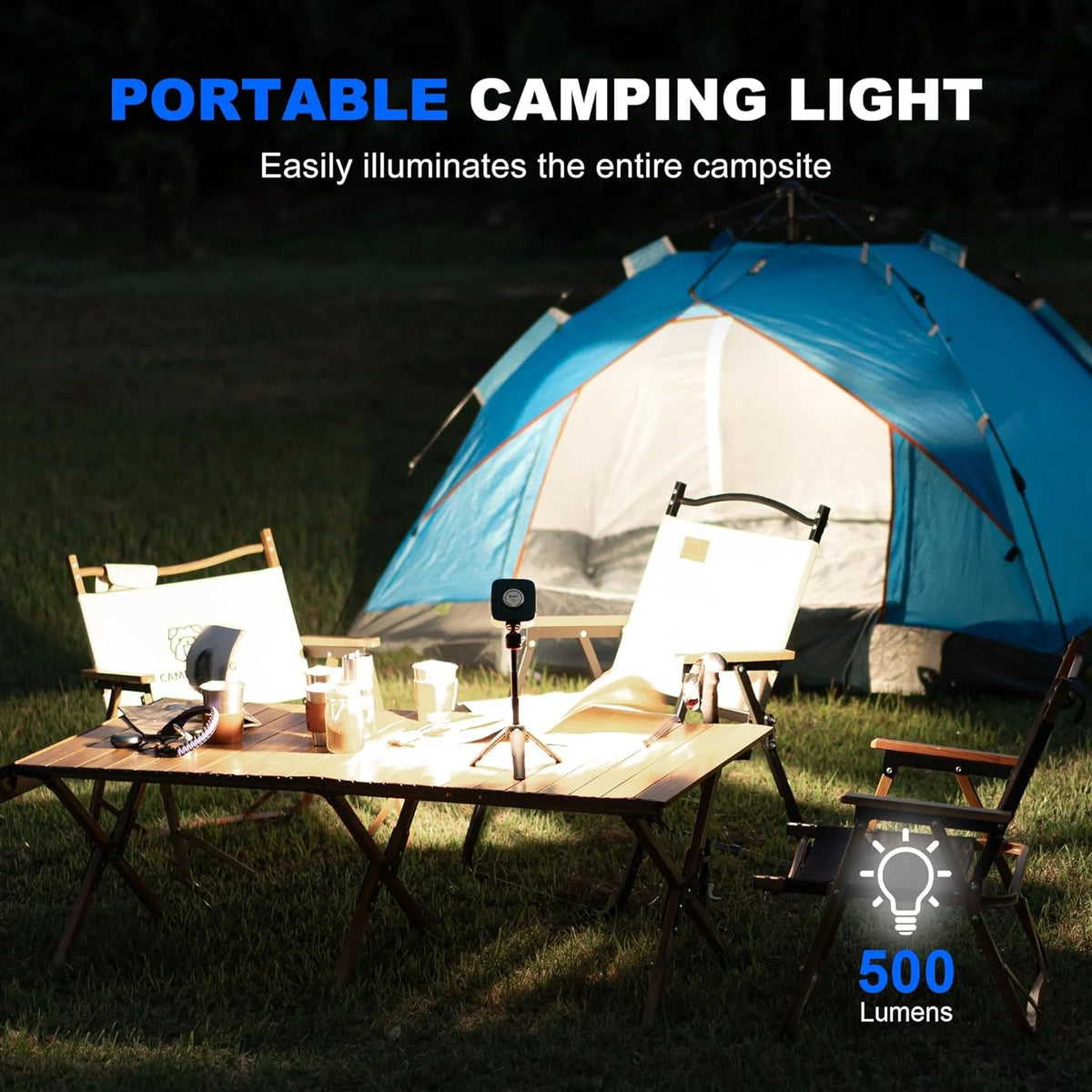 WUBEN F5 Multifunctional Camping Light 500 Lumens IP64 Type-C Charging Mobile Power Bank Outdoor Camping Tent Lights