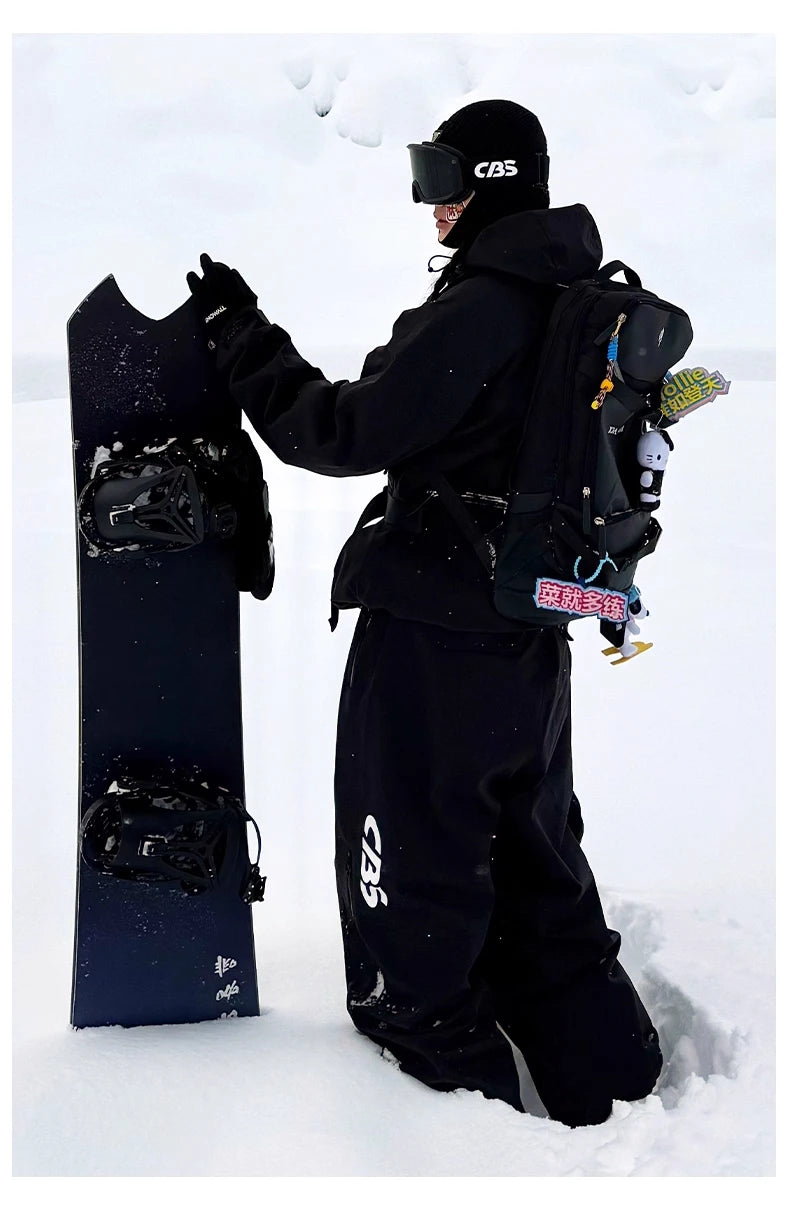 John Snow 2025 Unisex 3L Snowboard Jacket & Pants Fully Taped Seam Waterproof Windproof Ski Coat for Outdoor Winter Sports