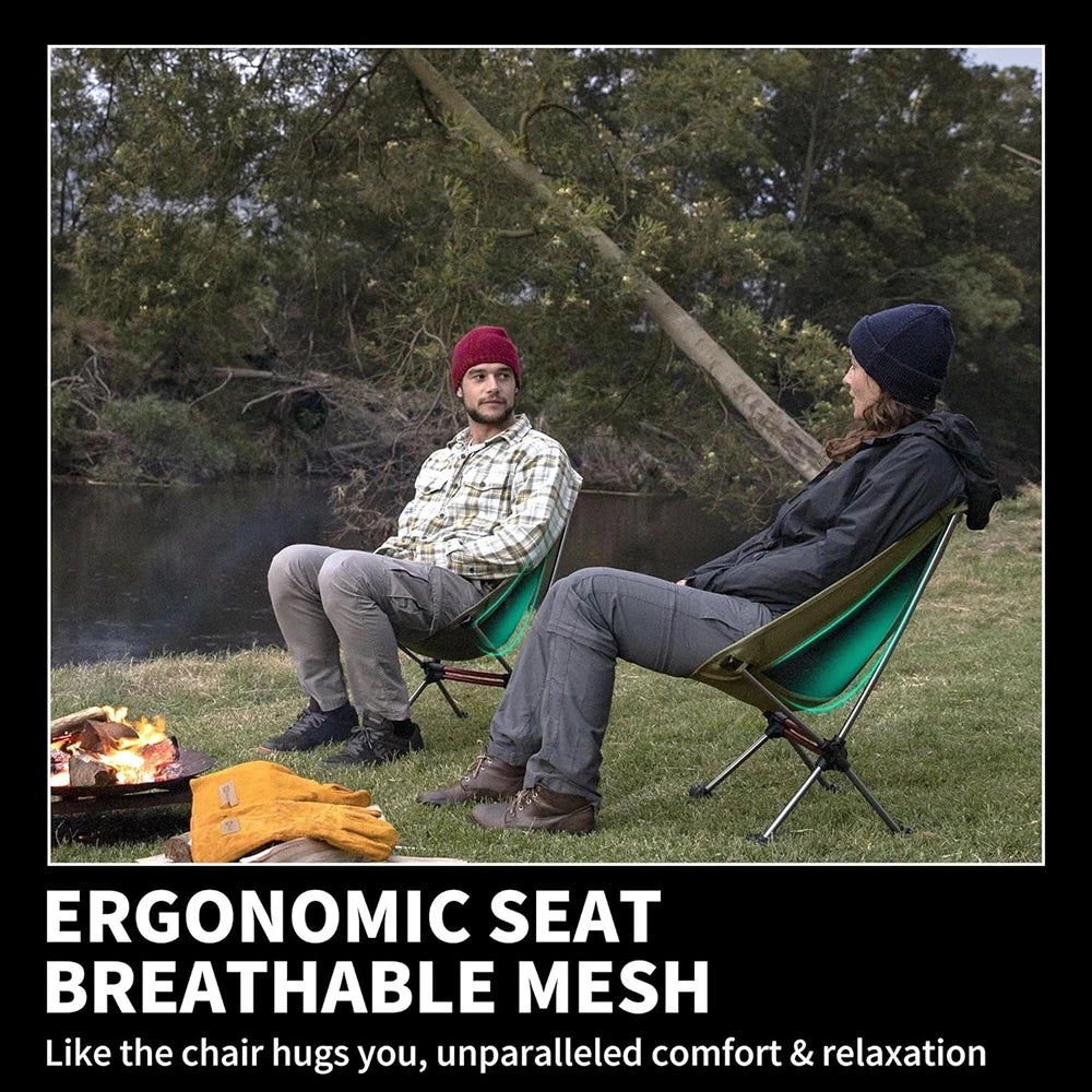 Naturehike Portable Folding Camping Chair Ultralight Backpacking Chair with Anti-Sinking Feet Folding Hiking Fishing Chair
