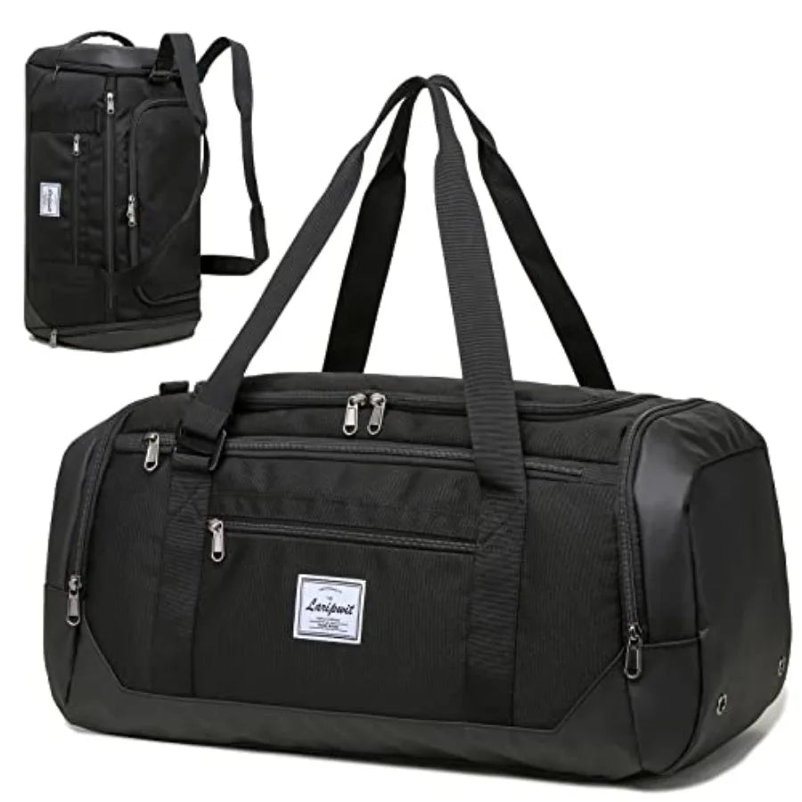 Travel Duffle Bag for men 40L Medium Sports Gym Bag with Wet Pocket and Shoes Compartment Weekender Overnight Backpack for Trav