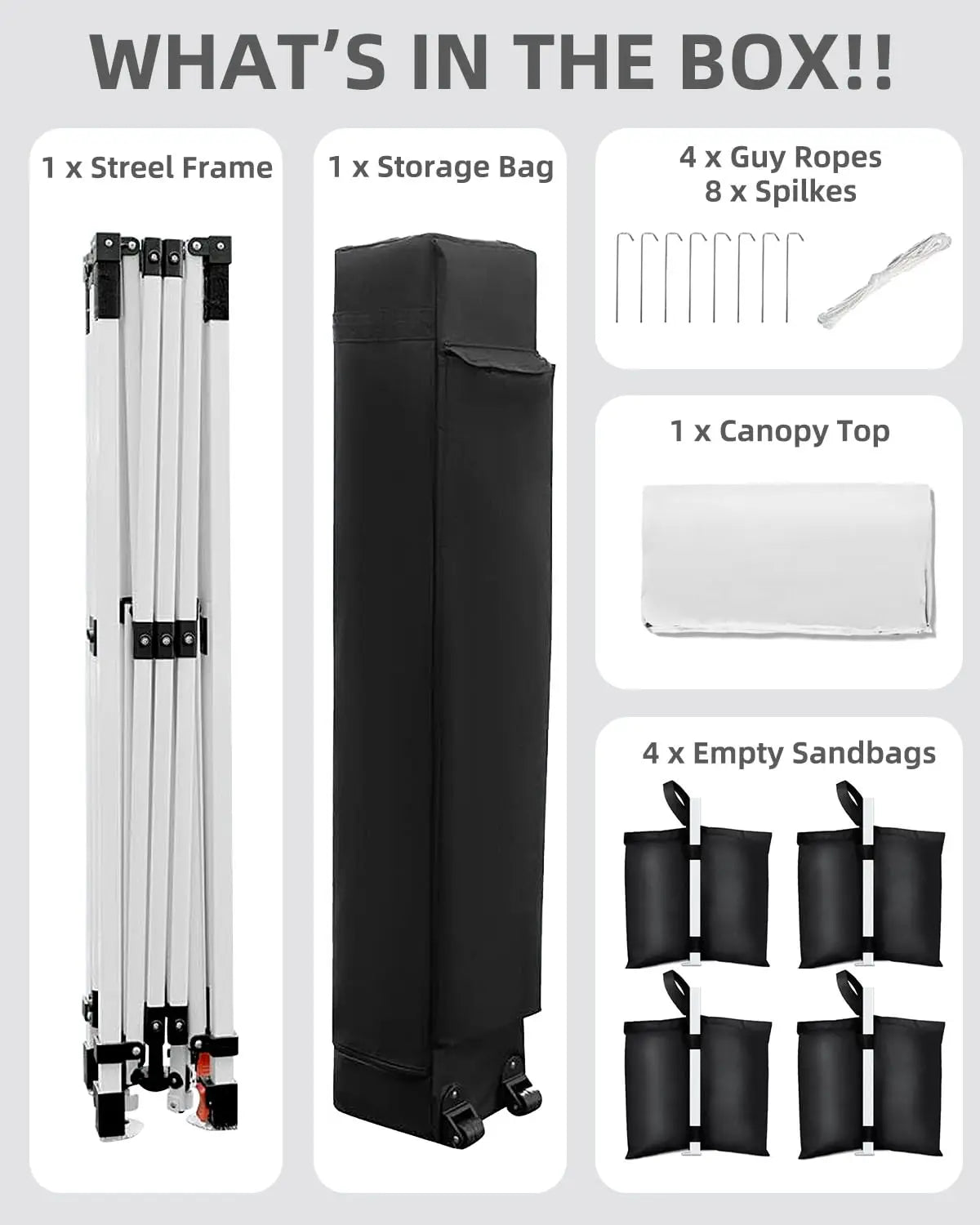10x10 Ft Pop Up Canopy Tent, 3 Adjustable Heights Waterproof Instant Shelter with Wheeled Carry Bag for Patio Beach Garden Party
