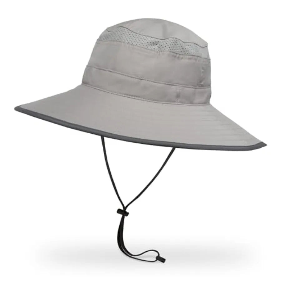 Outdoor sun protection hat for adults, lightweight nylon fabric, navy blue, UPF 50+ UV protection and adjustable fit