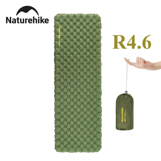 Naturehike Ultralight Sleeping Pad Insulated Inflatable Sleeping Pad R4.6 Inflatable Air Mat 4 Seasons Outdoor Camping Air Mattress