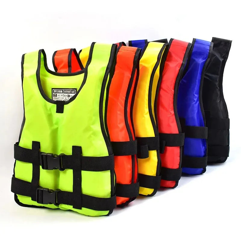 Adjustable Life Jacket for Adults Multi-color Buoyancy Vest for Fishing Boating Swimming Water Sports