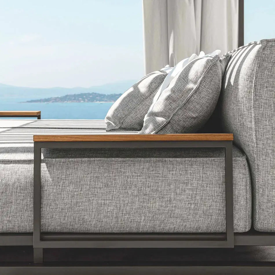 Metal Balcony Furniture Set, Mediterranean Luxury Home Leisure Terrace Furniture Cushions, Outdoor Furniture, Garden Metal Sofa