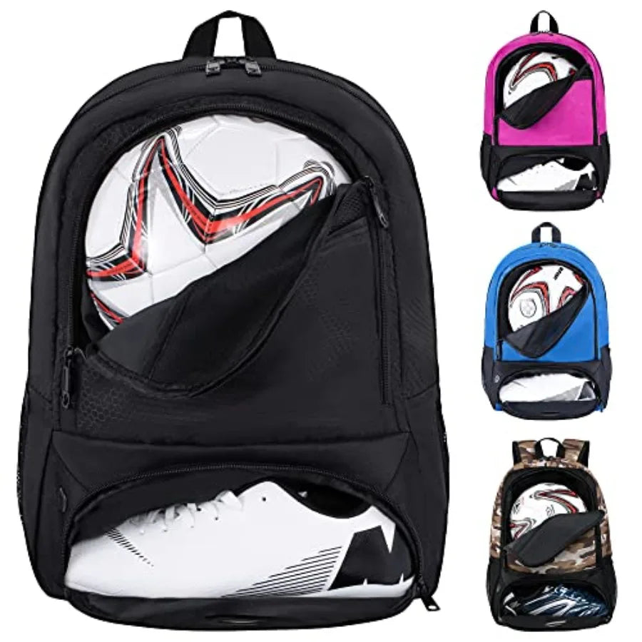 Soccer Backpack, Separate Cleat Compartment Football, Volleyball, Handball, nylon fabrics, lightweight