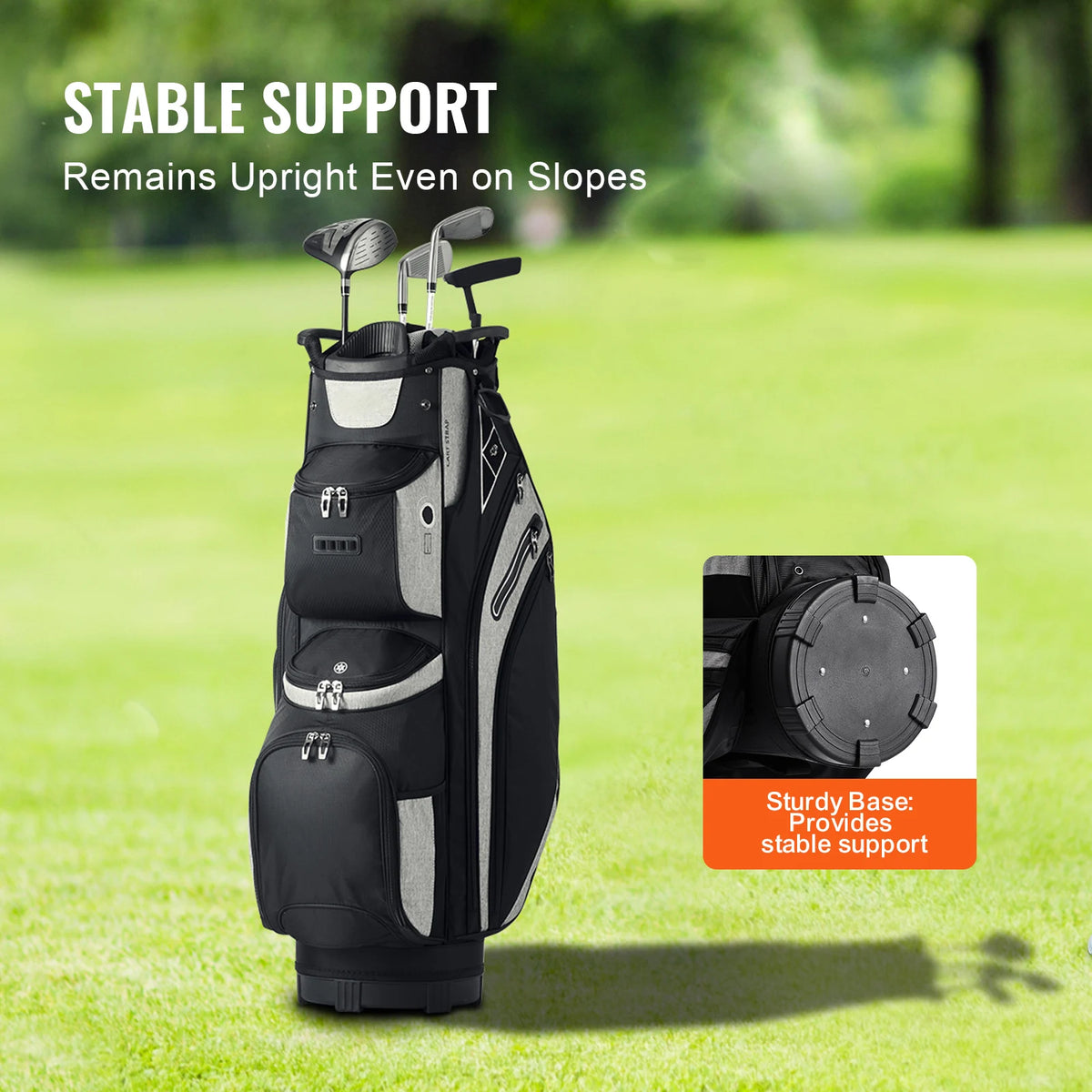 VEVOR Golf Cart Bag w/ 14 Way Organizer Divider Top Pockets Premium Cart Bag Durable Golf Bags with Handles&Detachable Straps