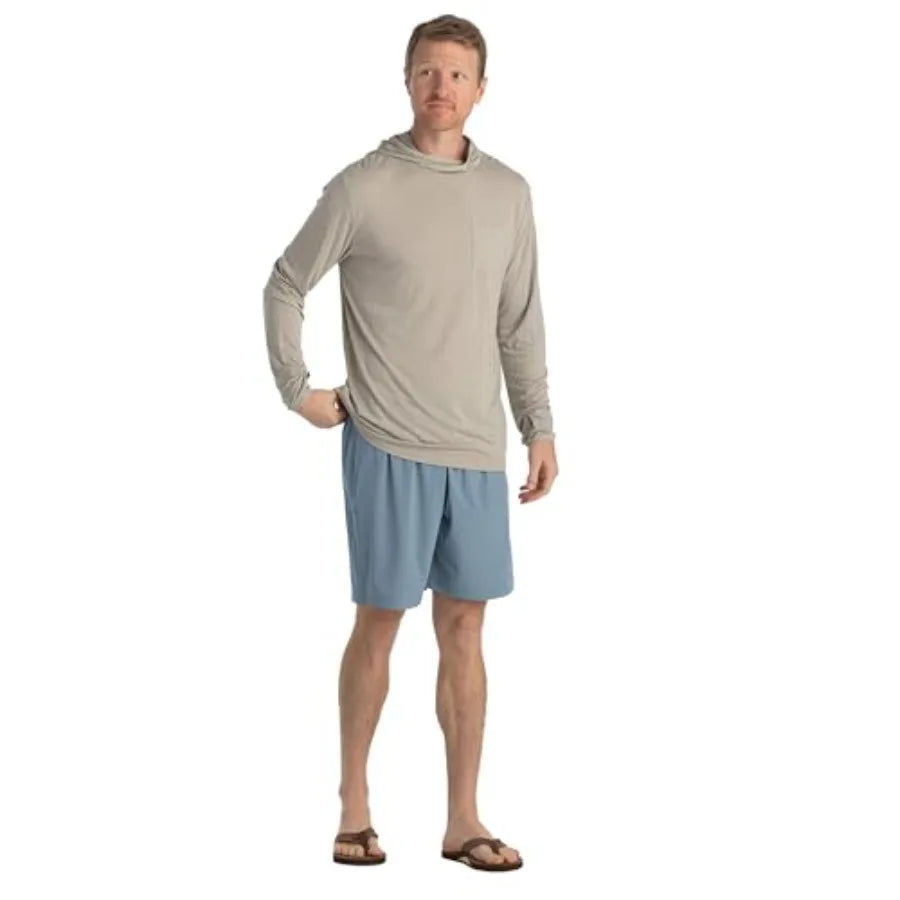 Men's Lightweight Hoodie - UPF 20+ Sun Protection Hoodie for Men - Breathable Long Sleeve Sun Shirt for Fishing
