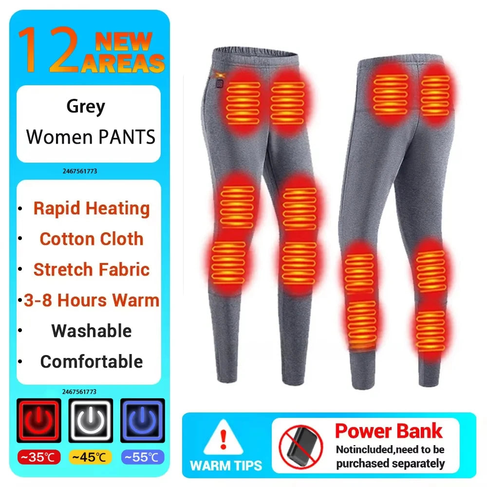 New Winter Heated Underwear Men Heating Jacket Skiwear Heated Winter Sports Thermal Underwear Electric Heated Clothing Women