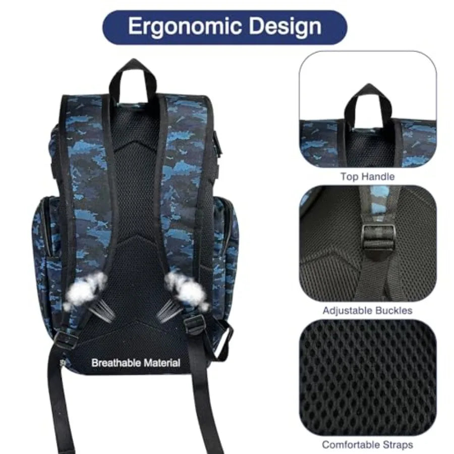 Basketball Bag Backpack with Separate Ball Compartment and Shoes Pocket, Gym Bags for Men, Large Sports Bag for Basketball, Soc