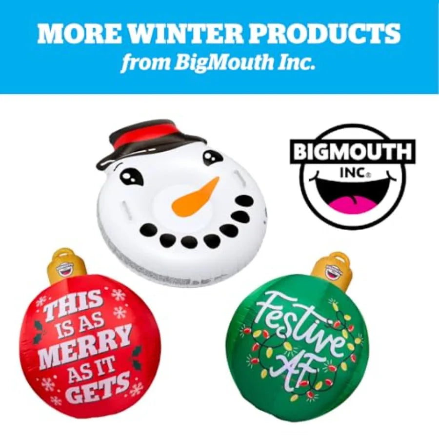 Inflatable Snow Globe - Outdoor Indoor Christmas Decorations for Yard, Room - PVC, White Blue - Easy Inflation, Durable Reusabl