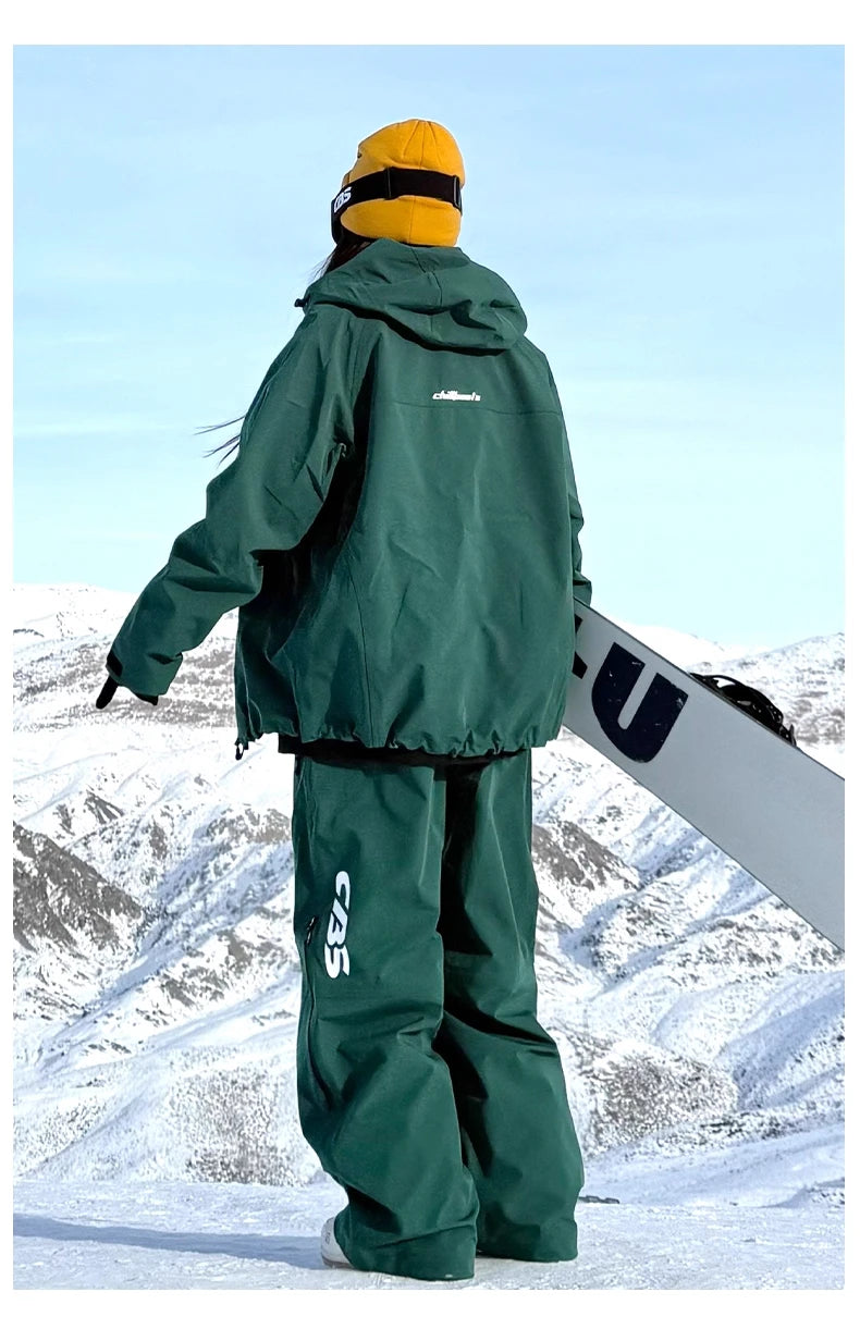 John Snow 2025 Unisex 3L Snowboard Jacket & Pants Fully Taped Seam Waterproof Windproof Ski Coat for Outdoor Winter Sports