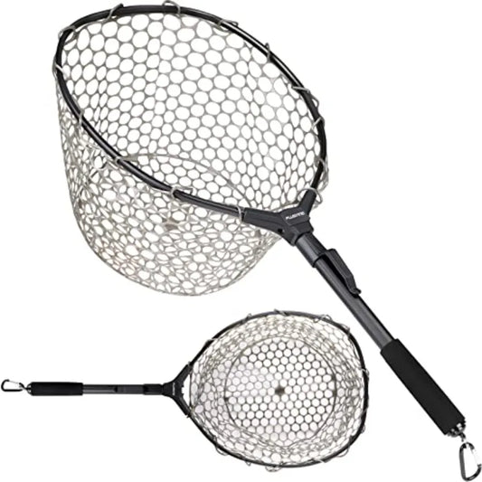 Fly Fishing Net, Bass Trout Landing Net, Folding Fishing Nets Fresh Water, Safe Fish Catching or Releasing