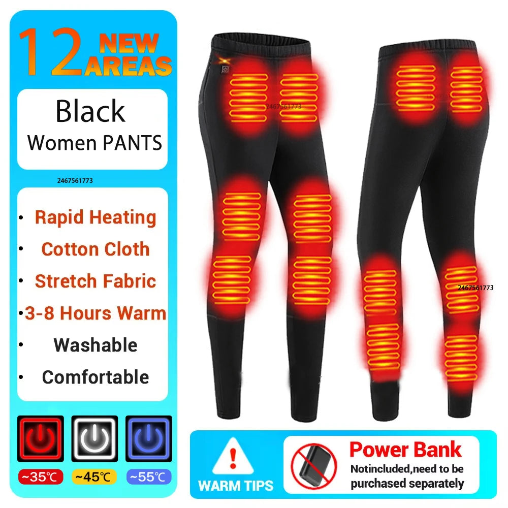 New Winter Heated Underwear Men Heating Jacket Skiwear Heated Winter Sports Thermal Underwear Electric Heated Clothing Women