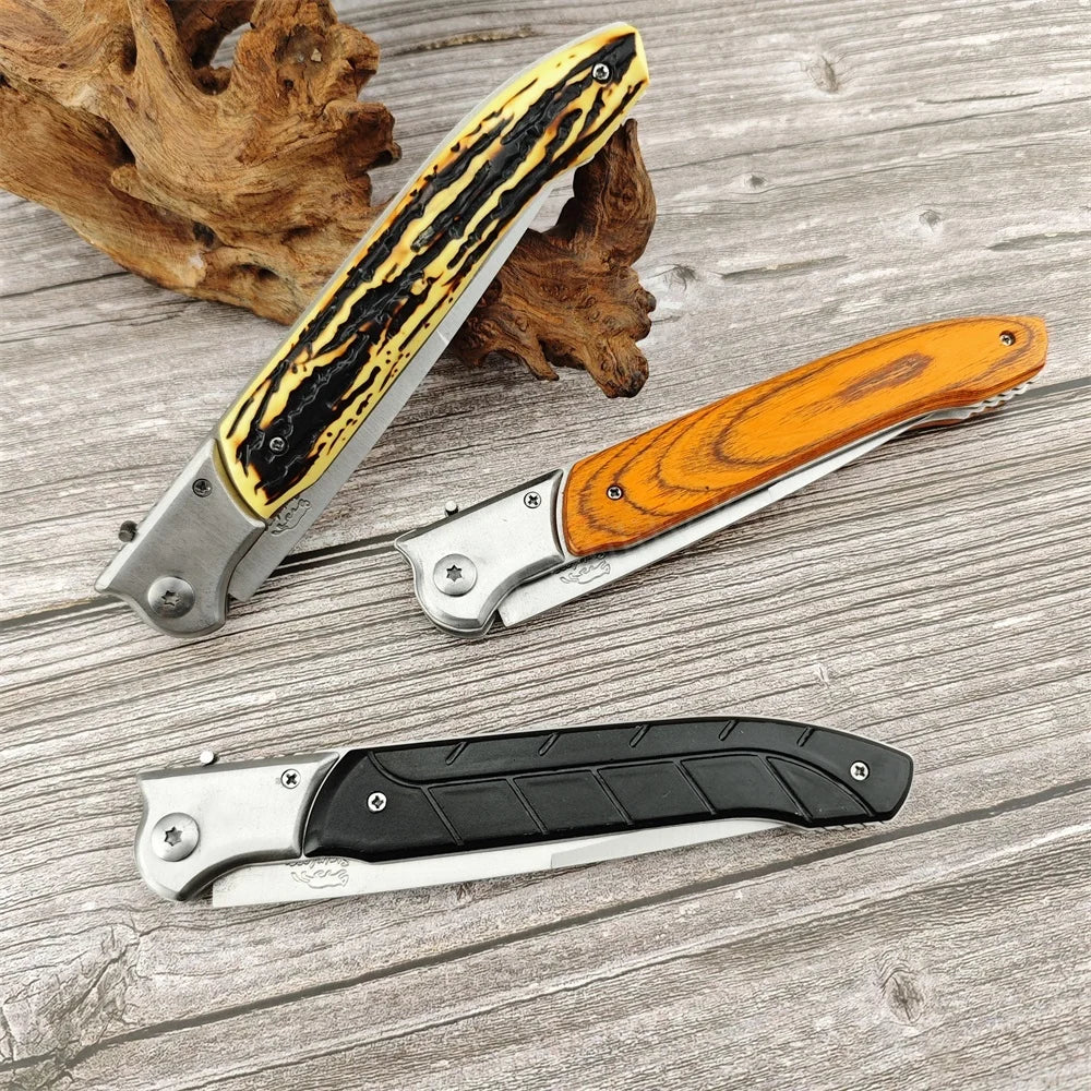 Best-selling Folding Knife in Russia 420 Stainless Steel Blade, 3 Styles Available. Compact Outdoor Pocket Knife for EDC, Camping, Hiking, Mountaineering, Fishing, and Cutting—the Perfect Tool for Any Adventure.