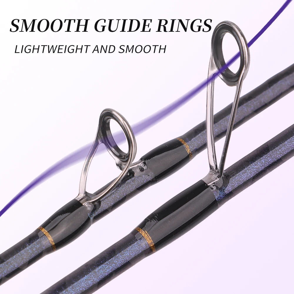 ROLLFISH UL Trout Fishing Rod Carbon Fiber Spinning Casting Super Soft Freshwater Fishing Rod 1.68-1.98m  Fast Action