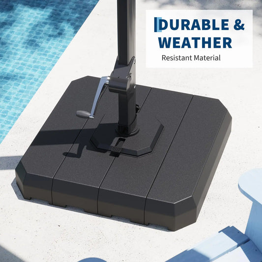 Patio Umbrella Base, 330lb Capacity Heavy Duty Design with Adjustable Pole Adapter Fits 1.5" to 2.1" Poles for 7.5-11FT Umbrellas, Corrosion-Resistant and Wind-Resistant for Outdoor, Patio