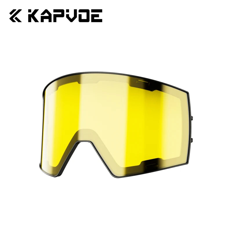 Kapvoe K721 Replacement Lenses Snow Goggles Full Red Blue Green Lens Photochromic Winter Sports Eyewear frame Magnetic Lenses