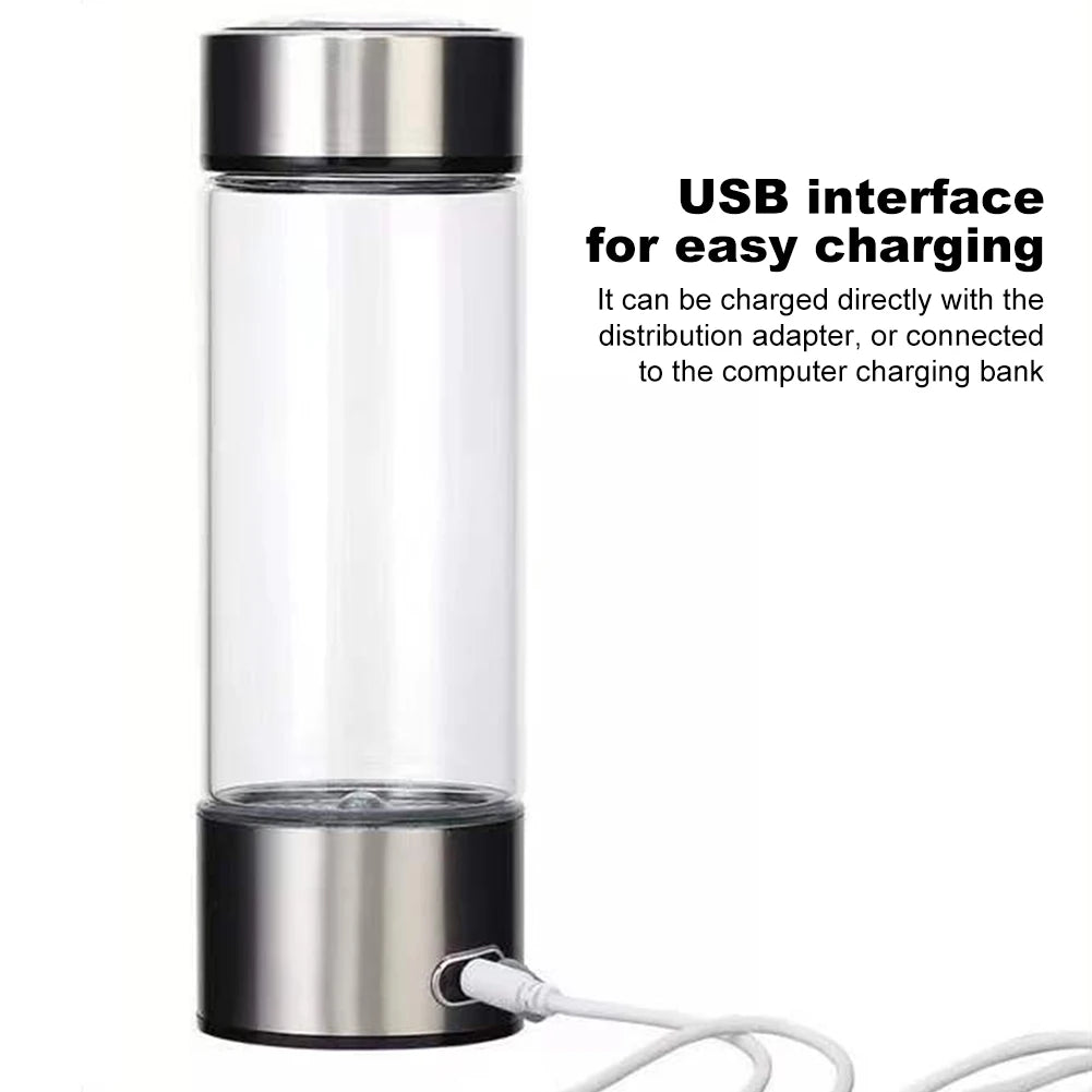 420ml Hydrogen Water Bottle Electric Hydrogen Rich Water Generator Bottle Sports Water Bottle for Outdoor Sports