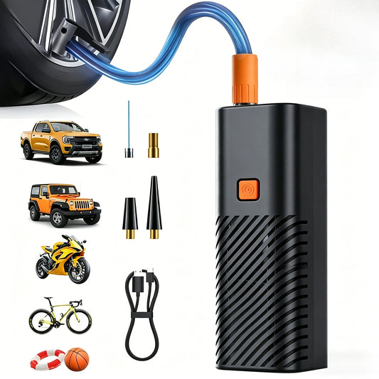 POWNYM handheld wireless tire air pump 150PSI, wired inflation pump does not include battery charging tire inflator, suitable for vehicles, bicycles, and inflatable sports balls