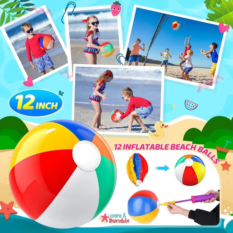 Pool Party Favors Beach Party Favors 60 PCS Pool Toys For Ages 38 Beach Balls Bulk Sand Bucket and Shovels Set Sunglasses Bulk