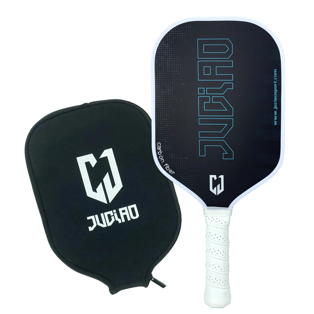 Juciao Pickleball Paddle Carbon Fiber Surface 16MM Pickleball Paddle Lightweight Honeycomb Core Paddle Cushion Comfort Grip