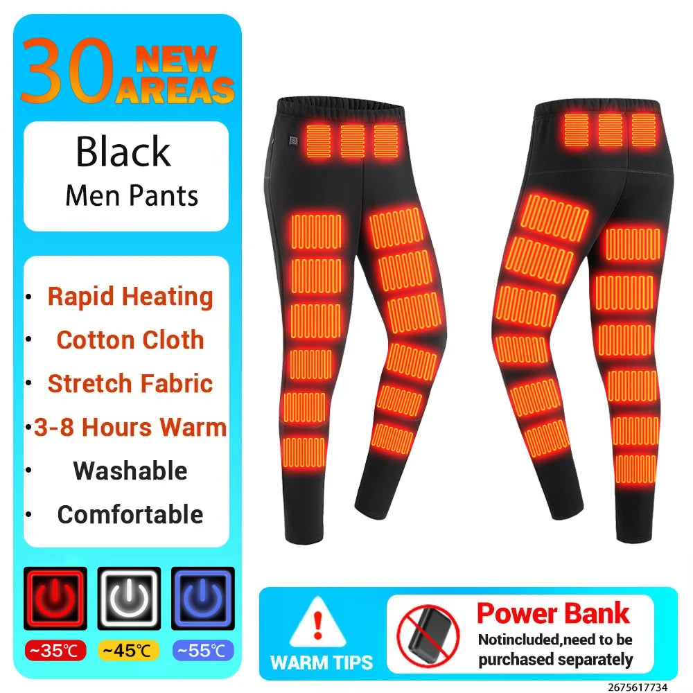 New Winter Heated Underwear Men Heating Jacket Skiwear Heated Winter Sports Thermal Underwear Electric Heated Clothing Women