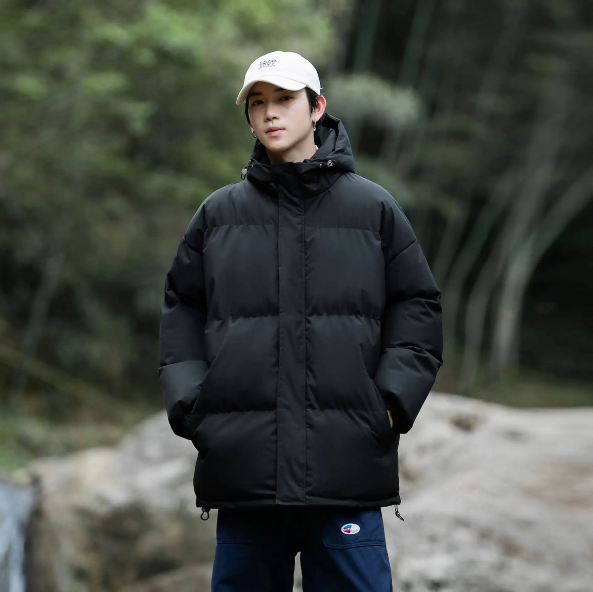 Winter Jacket Mens Streetwear Hip Hop Parka Korean Black Clothes Puffer Jackets Men Hooded Thick Warm Colorful Bubble Coat men