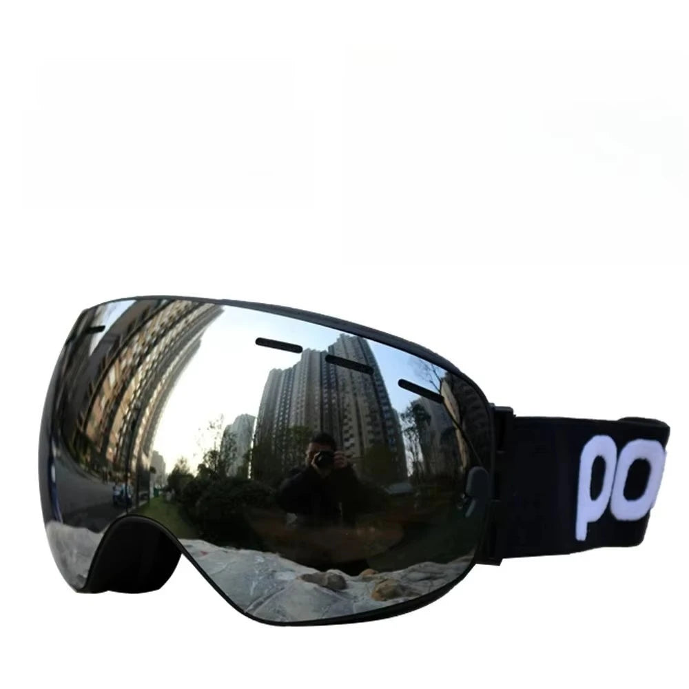 New POC Double Layer Anti-Fog Ski Goggles.Fully Coated Ski Mountaineering Protective Eyewear, Winter Sports Protective Equipment