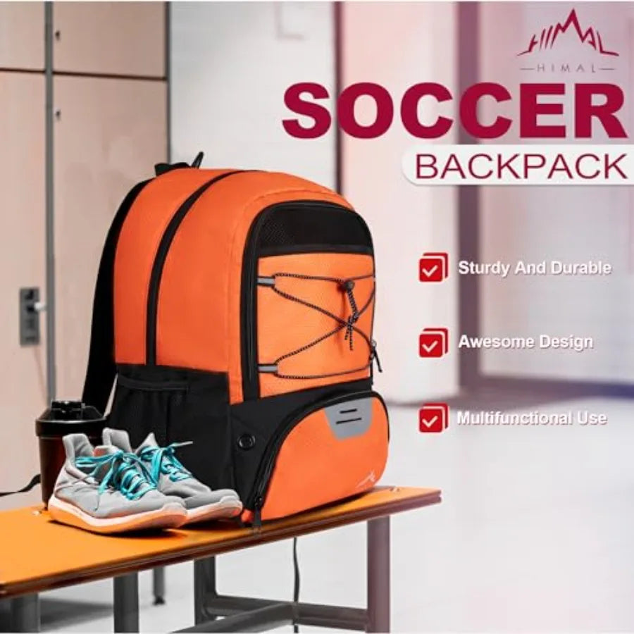 Soccer Backpack, Separate Cleat Compartment Football, Volleyball, Handball, nylon fabrics, lightweight