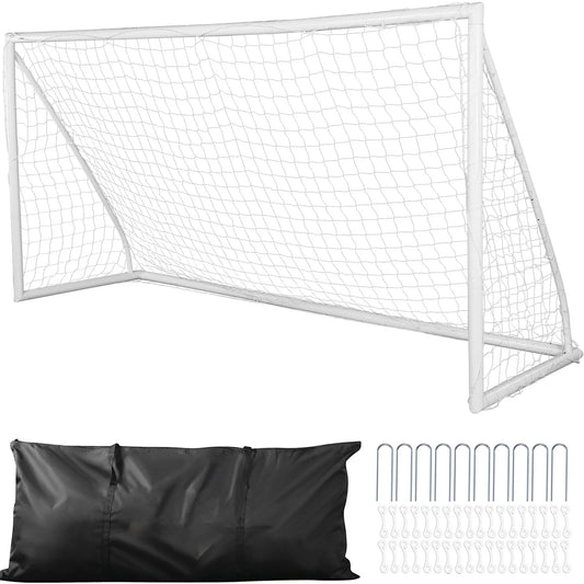 VEVOR 12x6FT Portable Soccer Goal Soccer Net 1 Pack For Adults Kids Training All-Weather Outdoor Soccer Goals with Carry Bag