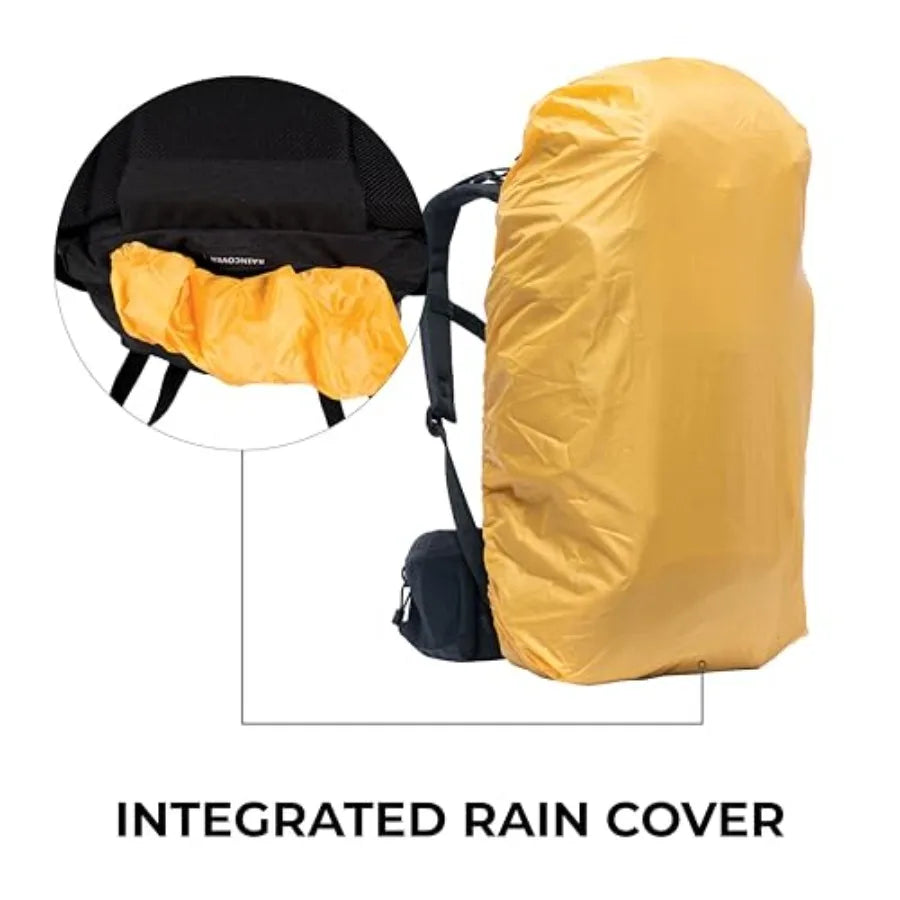 Teton 55L Scout Internal Frame Backpack for Hiking Camping Backpacking Travel Rain Cover Included Huckleberry
