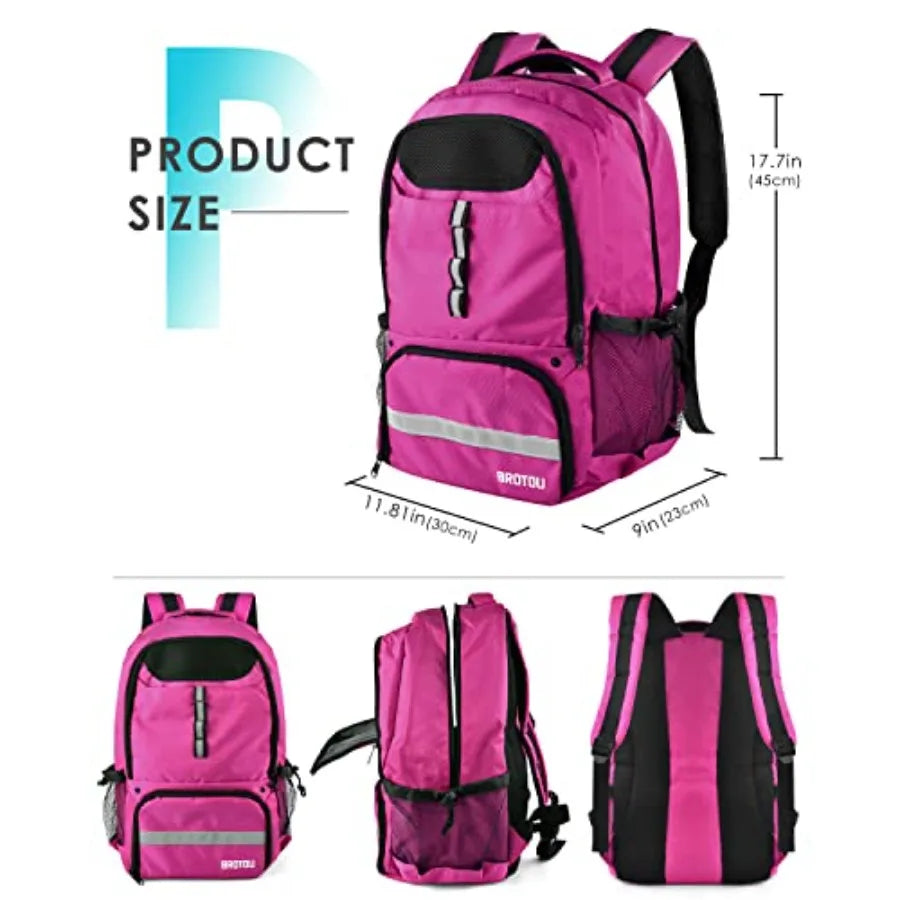 Soccer Backpack Sports Bag with Ball Holder and Shoe Compartment for Football Basketball Volleyball Rugby